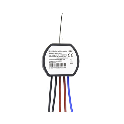 (HDL Wireless )2CH Wireless Relay Actuator (L+N Type),Input voltage: AC85-265V, 50/60Hz
