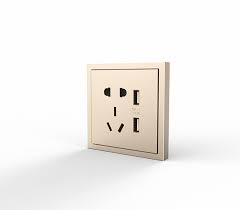 Tile Series 5 Pins Socket with 2 USB Chargers champagne gold( buspro)