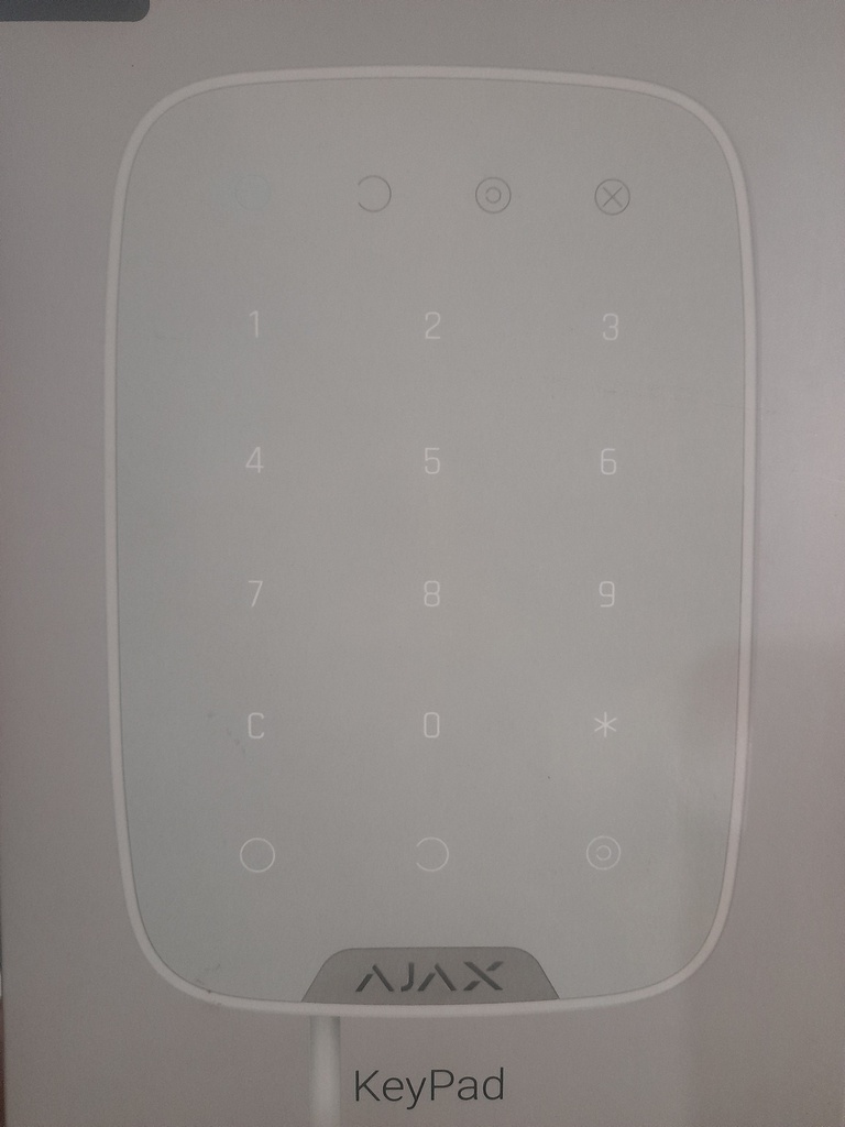 Ajax Keypad Fibra white дротова сенсорна клавіатура