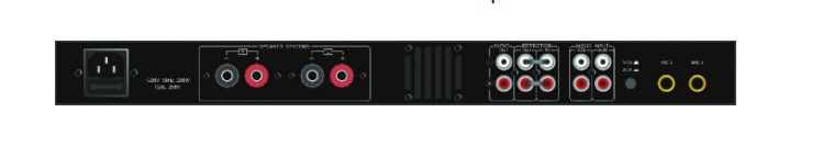 4~8Ω,2channel 120W Class D  mixer amplifier with mp3,bluetooth, echo, delay, repeat and recording