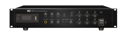 350W 6 zone Mixer Digital Power Amplifier, 1 EMC input, 2 AUX inputs, 4 MIC inputs, with MP3/TUNER/Bluetooth.