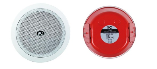 3" Ceiling Speaker with fire dome, 0.38W-0.75W-1.5W-3W-6W, 100V, cutout 157mm, metal baffle, grille and back cover, ceramic connector, fire resistant cable, thermal fuse (Fireproof speaker)