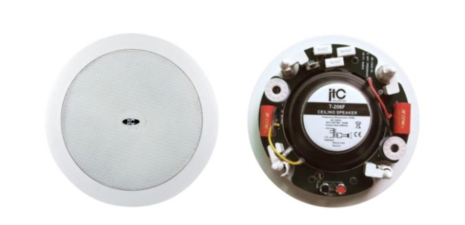 6"+1.5" coaxial ceiling speaker, RMS20W/Max40W, 8ohm, cutout 200mm