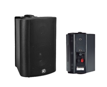 6"+1.5" Two way wall mount speaker, 5W-10W-20W-40W@100V+8ohm, ABS body, metal grille, metal bracket, black 