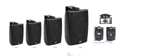 6"+1.5" Two way wall mount speaker, 5W-10W-20W-40W@100V+8ohm, ABS body, metal grille, metal brackett, white