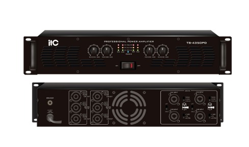 Class D Professional Stereo Amplifier, 4×200W@8Ω,4×350W@4Ω, 2×700W@ bridge 2*8Ω, built in limiter and high-pass filter