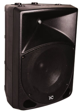 15" Plastic Active Waterproof professional Loudspeaker 400W @8Ω, with iron dust-proof net cover