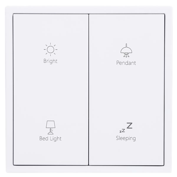 Tile Series 4 Button Smart Panel EU 2.0 ( plastic , ivory white )(KNX)