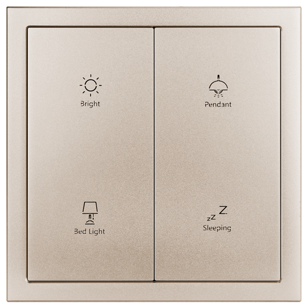 Tile Series 4 Buttons Smart Panel EU ( plastic , ivory white ) (KNX)