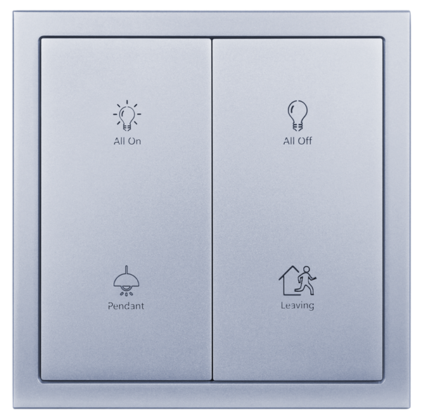 Tile Series 4 Buttons Smart Panel EU ( metal , gray color) (KNX)