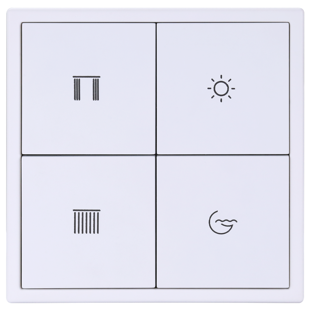 Tile Series 4 Buttons Smart Panel EU ( plastic , ivory white ) (KNX)