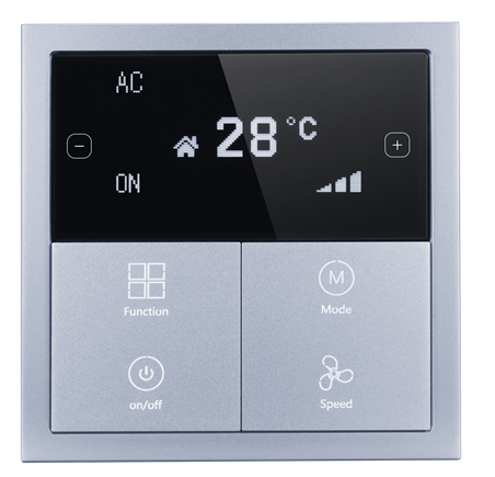 Tile Series OLED Thermostat ( plastic , gray color ) (KNX)