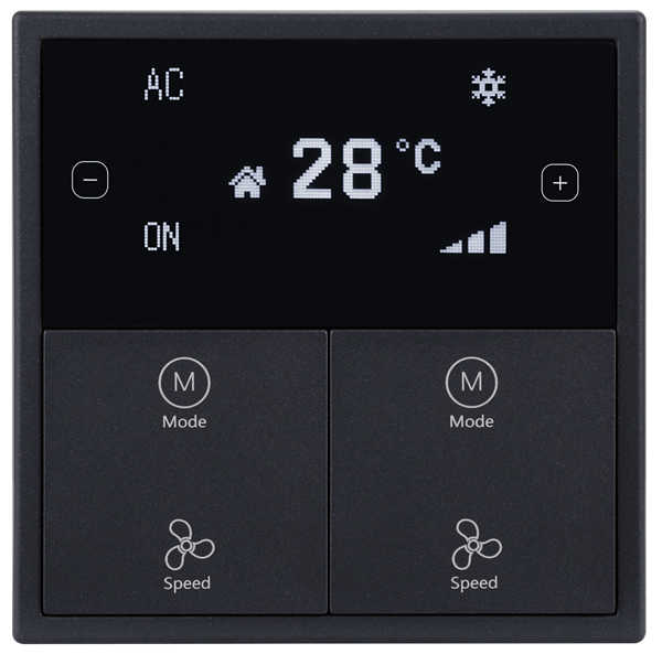 Tile Series OLED Thermostat ( metal , gray color ) (KNX)