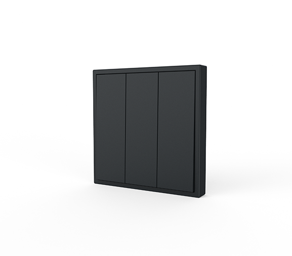Tile / Triple Dry Contact Push Switch ( ash gray ) (KNX)