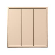 Tile / Triple Dry Contact Push Switch ( champange gold ) (KNX)