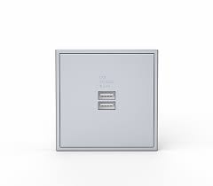 Tile Dual USB Charger Wall Outlet ( space gray ) (KNX)