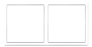 Tile Series 2 Gangs Panel Frame ( plastic , ivory white )  (KNX)