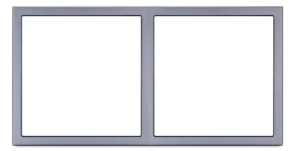 Tile Series 2 Gangs Panel Frame ( plastic , space gray  )  (KNX)