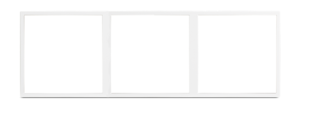 Tile Series 3 Gangs Panel Frame ( plastic, ivory white ) (KNX)