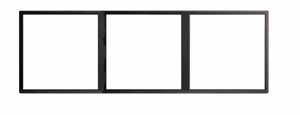 Tile Series 3 Gangs Panel Frame ( plastic, ash gray  ) (KNX)