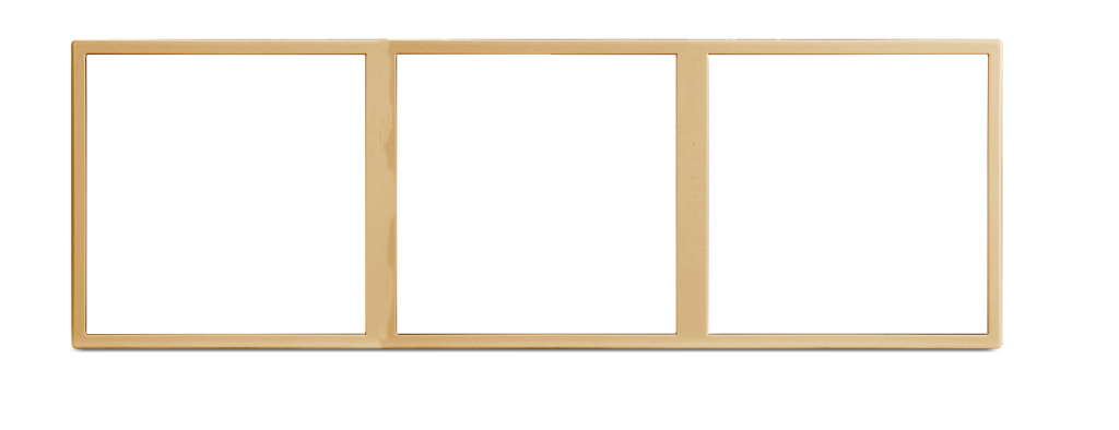 Tile Series 3 Gangs Panel Frame ( plastic, champagne gold  ) (KNX)