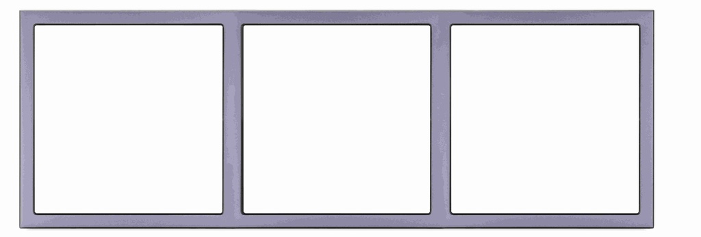 Tile Series 3 Gangs Panel Frame ( plastic, space gray ) (KNX)