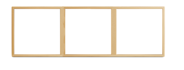Tile Series 3 Gangs Panel Frame ( metal, champagne gold  ) (KNX)