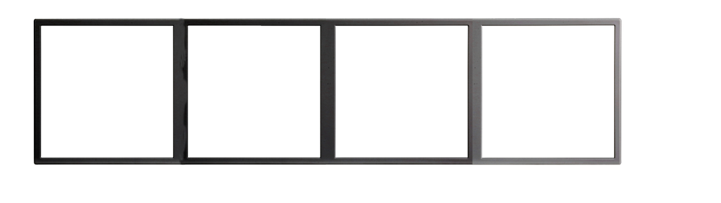 Tile Series 4 Gangs Panel Frame ( plastic , ash gray ) (KNX)