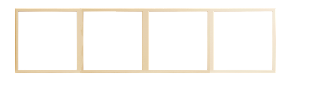 Tile Series 4 Gangs Panel Frame ( plastic , champagne gold ) (KNX)