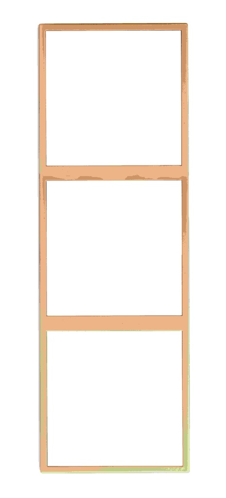 Tile Series 3 Gangs Panel Frame ( metal , champagne gold ) (KNX)
