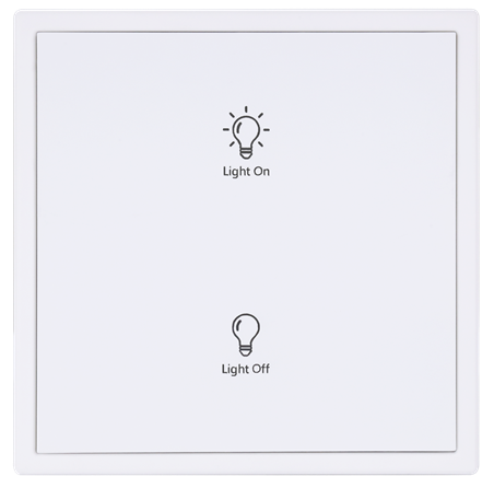 Tile Series 2 Buttons Smart Panel EU- ( Plastic , Ivory white)(Buspro)