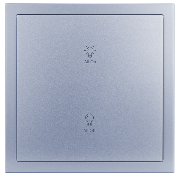 Tile Series 2 Buttons Smart Panel EU- ( Metal , space gray)(Buspro)