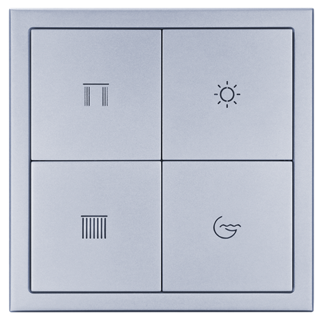 Tile Series 4 Buttons Smart Panel EU- ( Metal , space gray)(Buspro)
