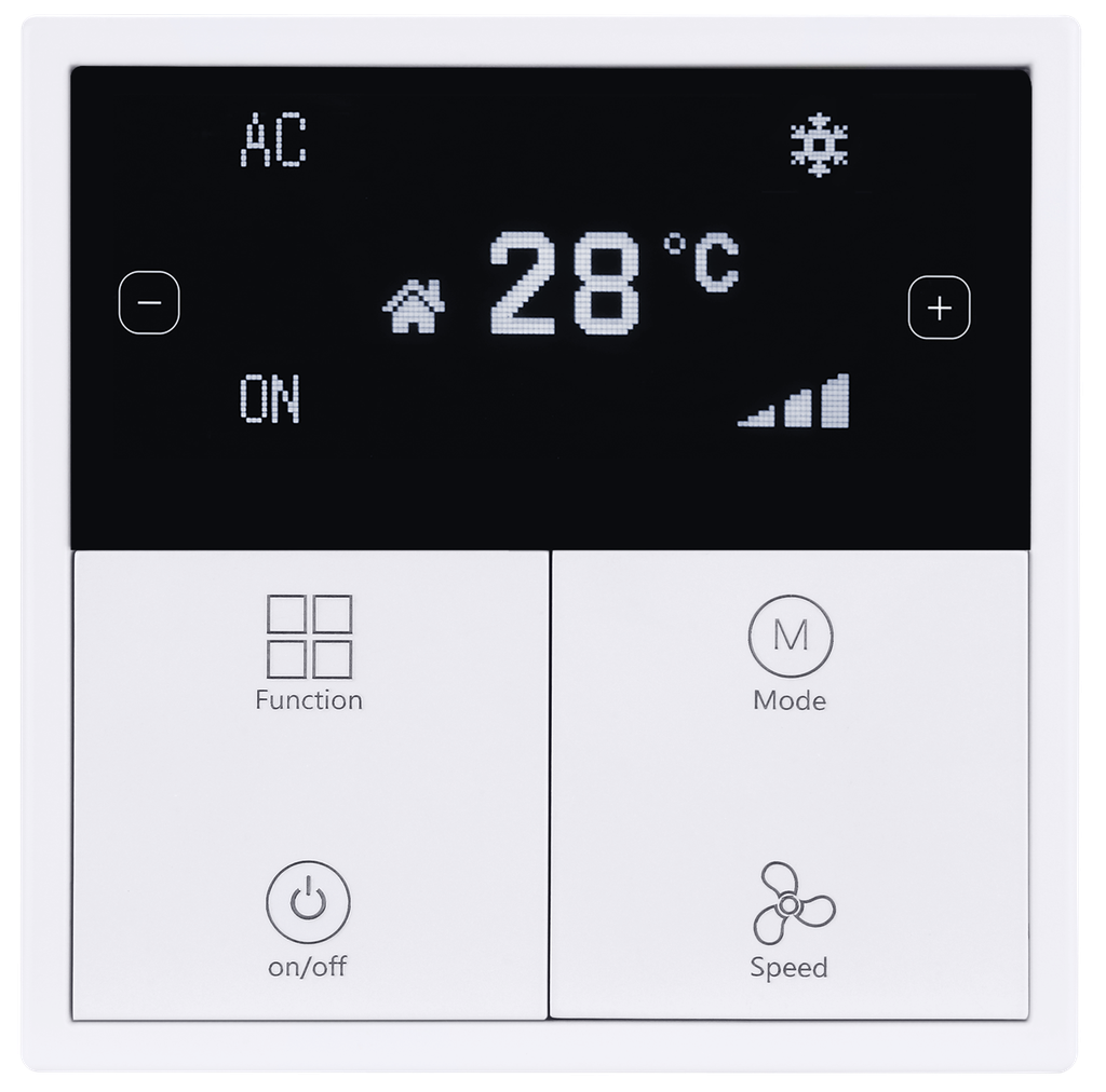 Tile Series OLED Thermostat- ( Plastic , Ivory white)(Buspro)