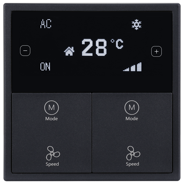 Tile Series OLED Thermostat- ( Plastic , Ash gray)(Buspro)