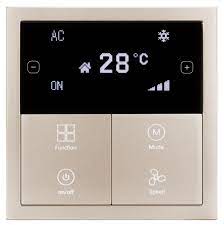Tile Series OLED Thermostat- ( Metal , champagne gold)(Buspro)
