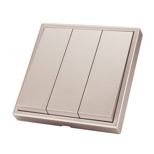 Tile / Triple Rocker On/Off Switch - ( champagne gold)(Buspro)