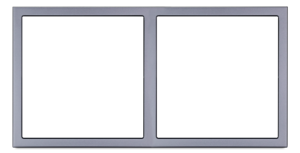Tile Series 2 Gangs Panel Frame- ( Plastic , Ivory white)(Buspro)