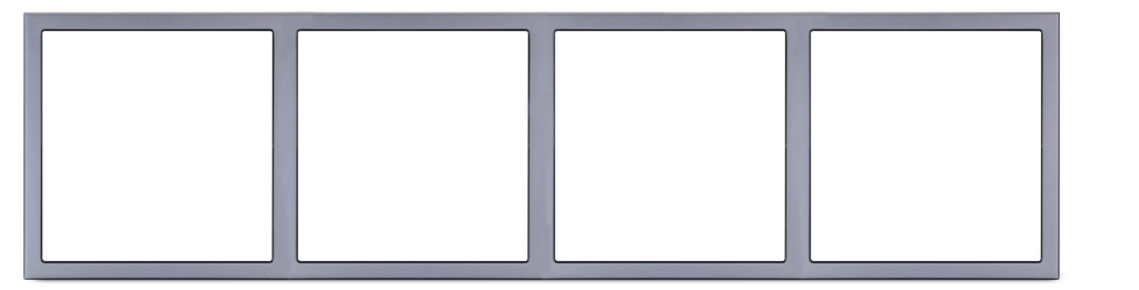 Tile Series 4 Gangs Panel Frame- ( Plastic , space gray  )(Buspro)