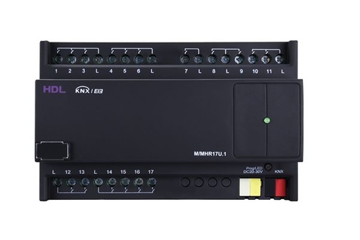[HDL-M/MHR17U.1] 17CH Mix Actuator(KNX)