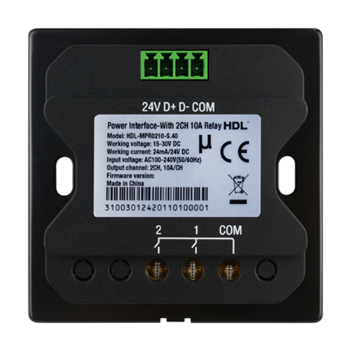 [HDL-MPR0210-S.40] Power Interface EU-With 2CH 10A Relay, (Buspro)