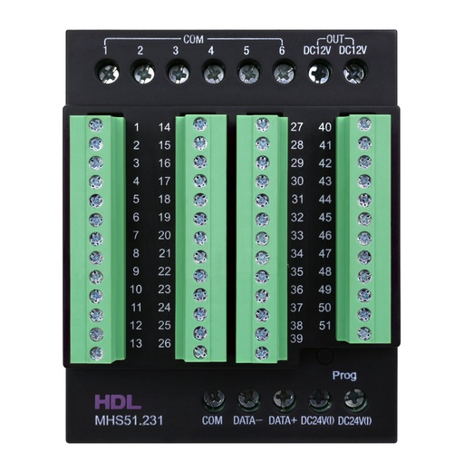 [HDL-MHS51.231] 51 Zone Dry Contact Module, (Buspro)